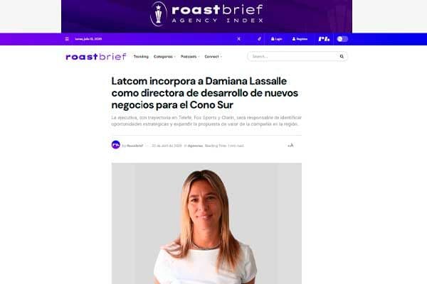 Latcom incorpora a Damiana Lassalle como directora de desarrollo de nuevos negocios para el Cono Sur