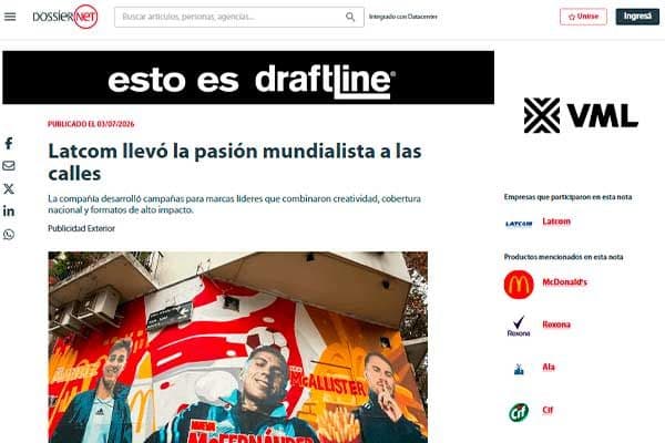 Latcom llevó la pasión mundialista a las calles