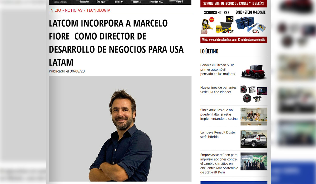 Latcom incorpora a Marcelo Fiore como director de desarrollo de negocios para USA Latam